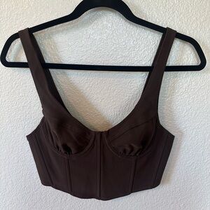 Brown corset top
